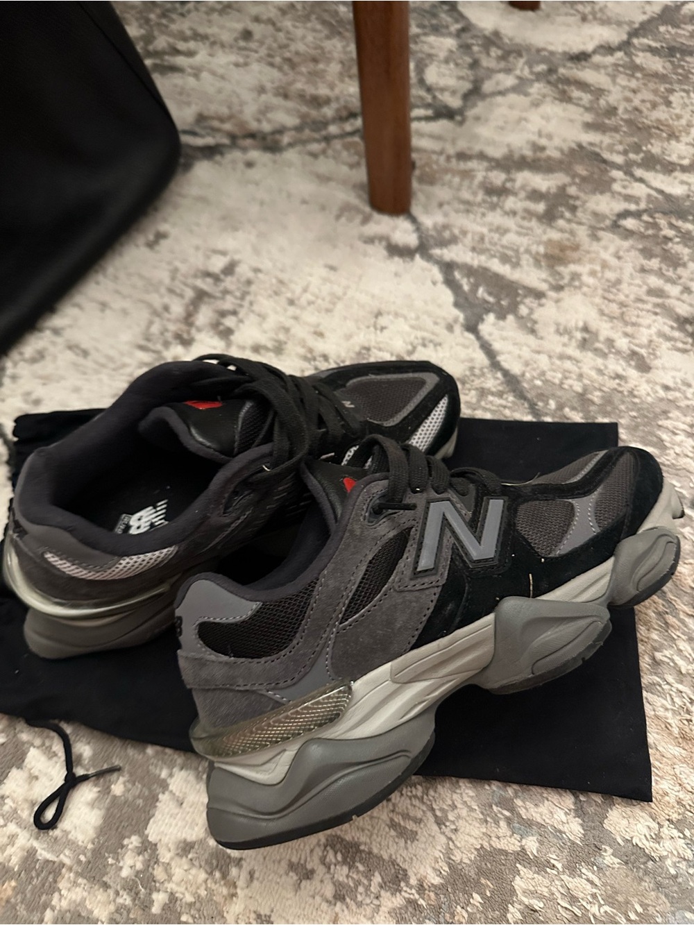 New Balance Chunky Athletic Sneakers - Black & Gray